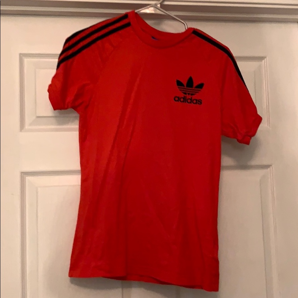NWOT Mens Adidas Striped Tee - Picture 1 of 1